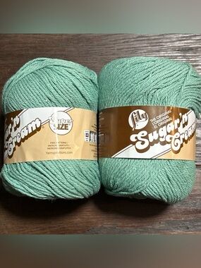 Lily Jade Mist Cotton Yarn - Soft Mint Green Skeins